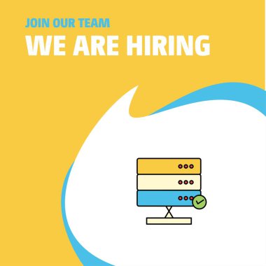 Bize katıl. Busienss şirket kurulu Poster belirtme çizgisi tasarım işe vardır. Vektör arka plan