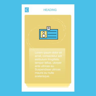 Kimlik kartı mobil dikey banner tasarım tasarımı. Vektör