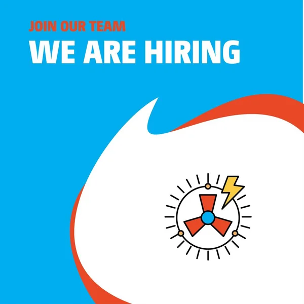 Join Our Team Busienss Company Turbine Hiring Poster Callout Design — Wektor stockowy