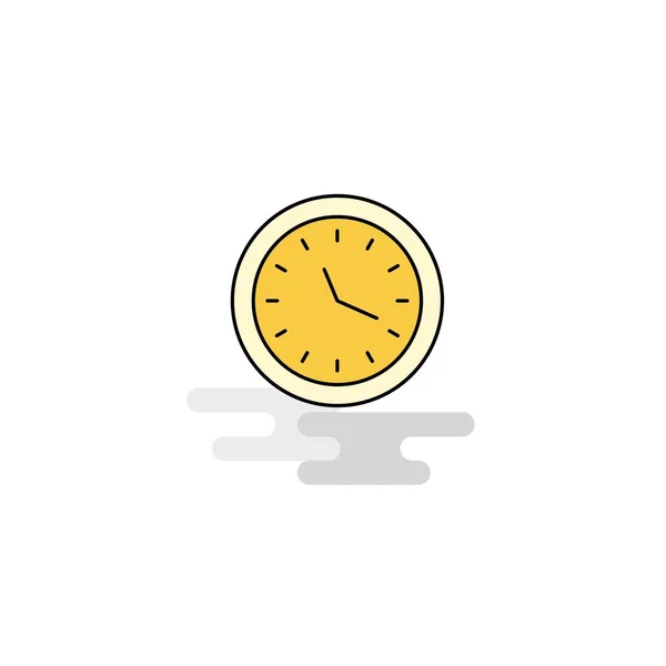 Icône Horloge Plate Vecteur — Image vectorielle