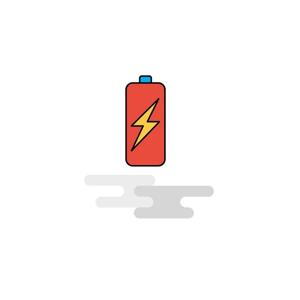 Flat Battery Charging Icon Vector — Stock Vector