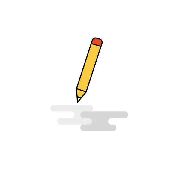Flache Bleistift Symbol Vektor — Stockvektor