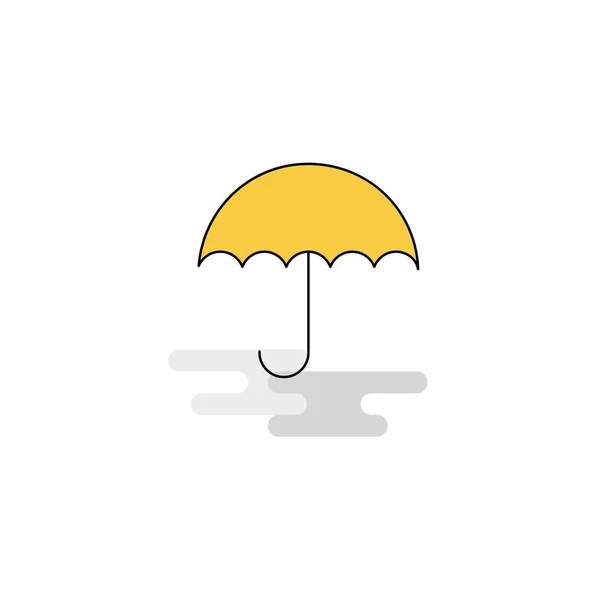 Flat Umbrella Icon Vector — Stock Vector