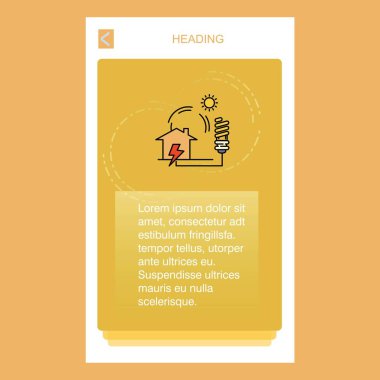 Elektrik telefon dikey banner tasarım tasarımı. Vektör