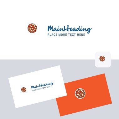 Golfball  vector logotype with business card template. Elegant corporate identity. - Vector
