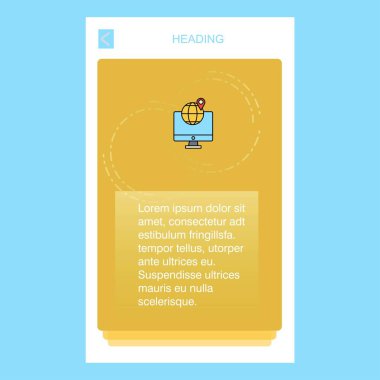 Konumu mobil dikey afiş tasarım tasarım bulmak. Vektör