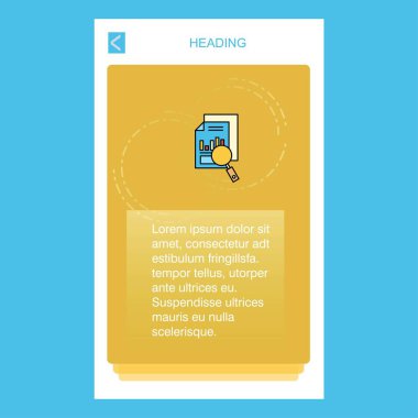 Belge mobil dikey afiş tasarım tasarım arama. Vektör