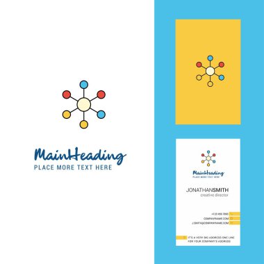 Ağ yaratıcı Logo ve kartvizit. dikey tasarlamak vektör