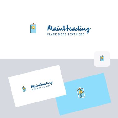 Kimlik kartı vektör logo kartvizit şablonu ile. Zarif kurumsal kimlik. -Vektör