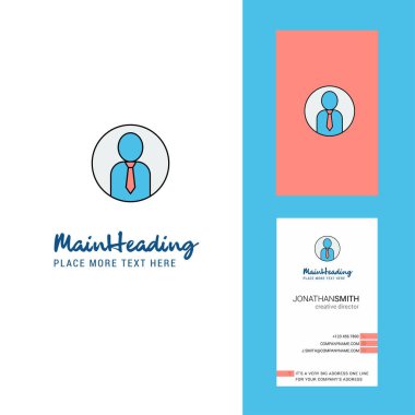 Yaratıcı Logo ve kartvizit profil. dikey tasarlamak vektör