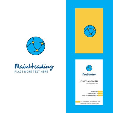 Yaratıcı Logo ve kartvizit küre. dikey tasarlamak vektör