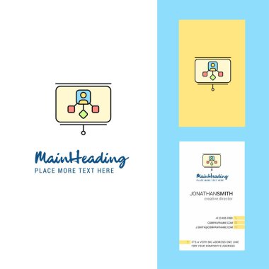 Tanıtım yaratıcı Logo ve kartvizit. dikey tasarlamak vektör