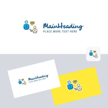 Kartvizit şablonu ile iletişim vektör logo. Zarif kurumsal kimlik. -Vektör