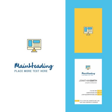 Web sitesi yaratıcı Logo ve kartvizit. dikey tasarlamak vektör