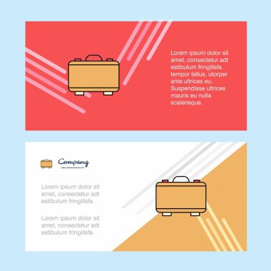 Evrak Çantası'nı kurumsal iş banner şablon, yatay reklam iş afişi.