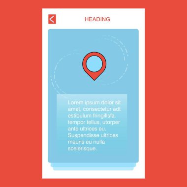 Gezinti mobil dikey banner tasarım tasarımı eşleyin. Vektör