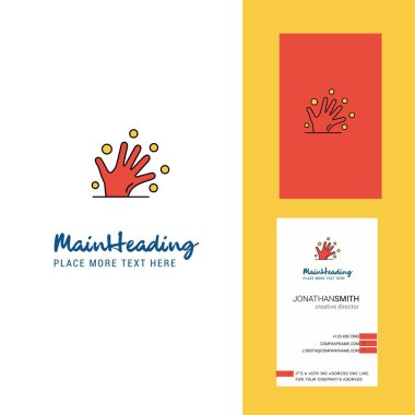 Sihirli eller Logo yaratıcı ve kartvizit. dikey tasarlamak vektör