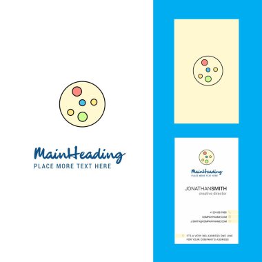 Bakteri yaratıcı Logo ve kartvizit plaka. dikey tasarlamak vektör