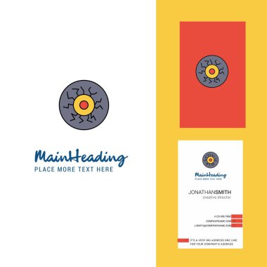 Göz top Logo yaratıcı ve kartvizit. dikey tasarlamak vektör