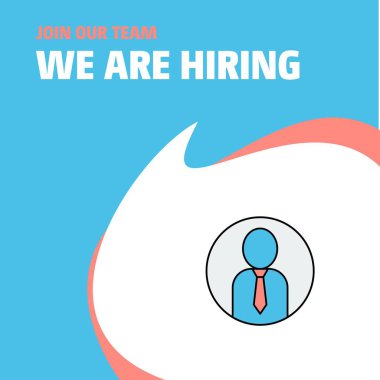 Bize katıl. Poster belirtme çizgisi tasarım eleman arıyor musunuz Busienss şirket profili. Vektör arka plan