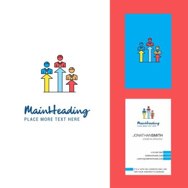 Yaratıcı Logo ve kartvizit konumlandırır. dikey tasarlamak vektör