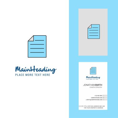 Belge yaratıcı Logo ve kartvizit. dikey tasarlamak vektör