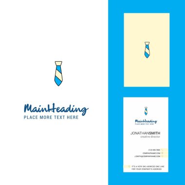 Yaratıcı Logo ve kartvizit kravat. dikey tasarlamak vektör