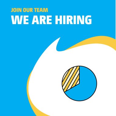 Bize katıl. Busienss şirket grafik Poster belirtme çizgisi tasarım işe vardır. Vektör arka plan