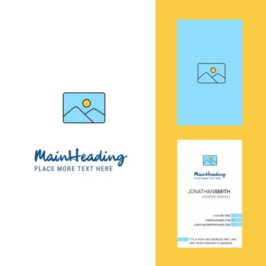 Resim yaratıcı Logo ve kartvizit. dikey tasarlamak vektör