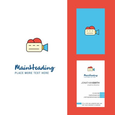 Camcoder yaratıcı Logo ve kartvizit. dikey tasarlamak vektör