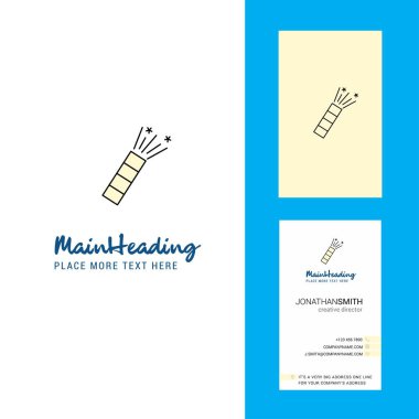 Yaratıcı Logo ve iş kartı açılır. dikey tasarlamak vektör