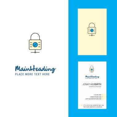 Kilitli yaratıcı Logo ve kartvizit. dikey tasarlamak vektör