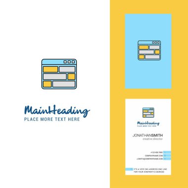 Web sitesi yaratıcı Logo ve kartvizit. dikey tasarlamak vektör