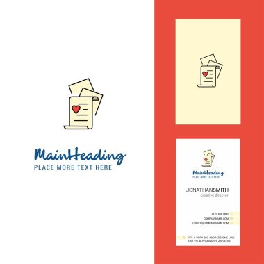 Yaratıcı Logo ve kartvizit belgeler. dikey tasarlamak vektör
