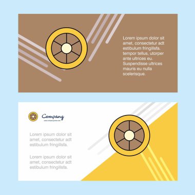 Tekerlek kurumsal iş banner şablon, yatay reklam iş afişi.