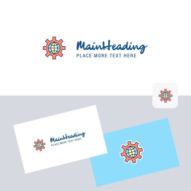 Internet ayarı vektör logo kartvizit şablonu ile. Zarif kurumsal kimlik. -Vektör