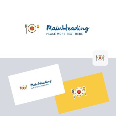 Kartvizit şablonuyla gıda vektör logo. Zarif kurumsal kimlik. -Vektör