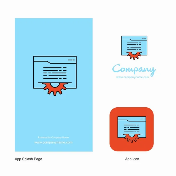 Folder Setting Company Logo App Icon Splash Page Design Creative — Stock Vector
