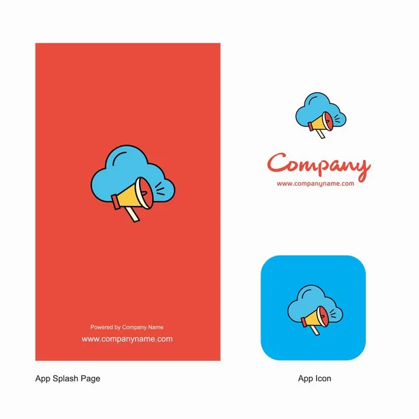Cloud Music Company Logo App Icon Splash Page Design Креативний — стоковий вектор
