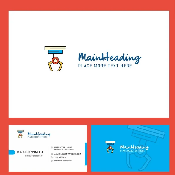 Design Del Logo Con Tagline Modello Biglietto Visita Anteriore Posteriore — Vettoriale Stock