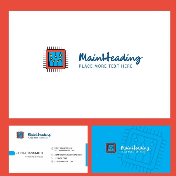 Design Logo Com Tagline Front Back Business Card Template Design —  Vetores de Stock