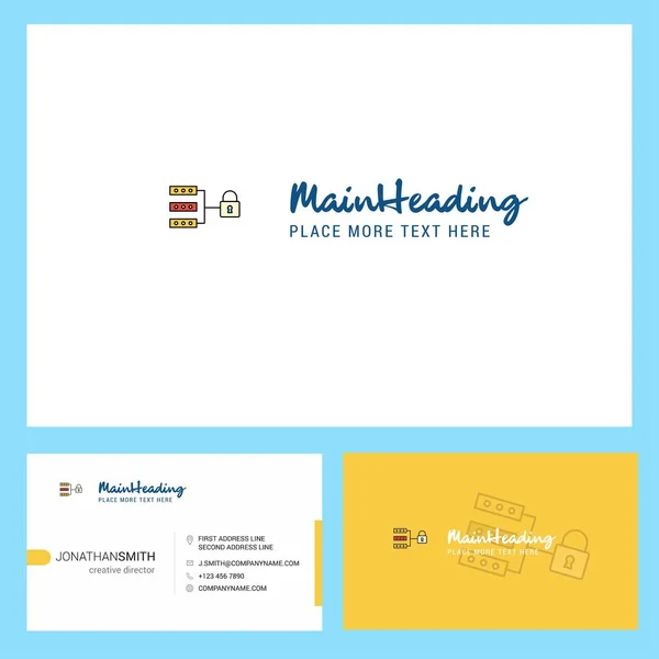 Logo Design Mit Slogan Vorder Und Rückseite Visitenkartenvorlage Vektor Kreatives — Stockvektor