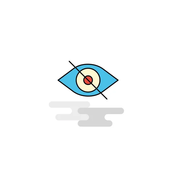 Икона Плоским Глазом Вектор — стоковый вектор