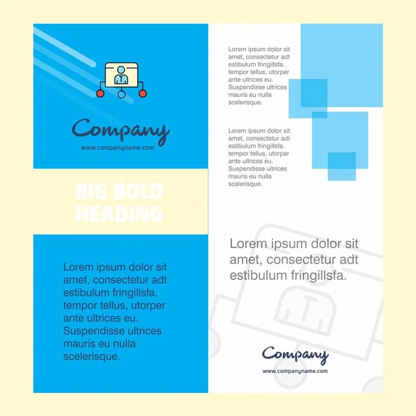 Company Brochure Title Page Design Company Profile Annual Report Presentations — Stock Vector