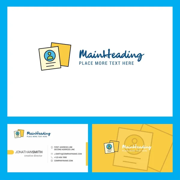 Προφίλ Σχεδιασμός Λογότυπου Tagline Εμπρός Και Πίσω Πρότυπο Κάρτας Επιχειρηματική — Διανυσματικό Αρχείο
