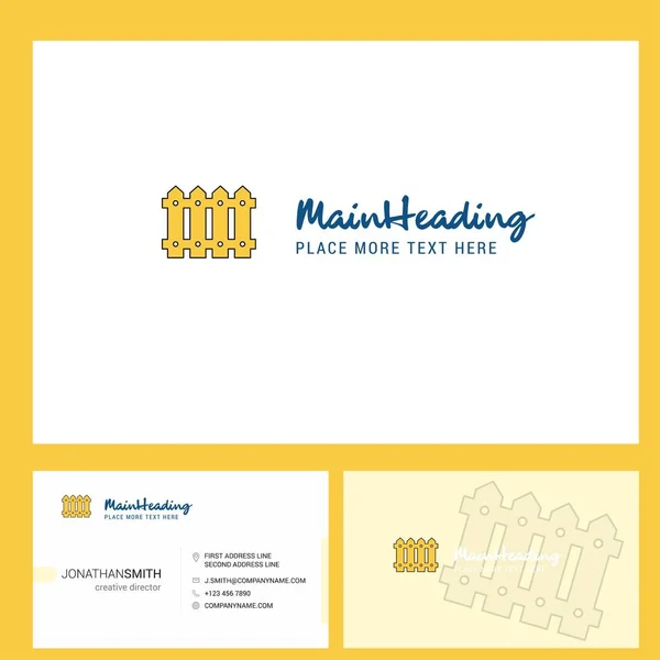 Logo Design Mit Slogan Vorder Und Rückseite Visitenkartenvorlage Vektor Kreatives — Stockvektor