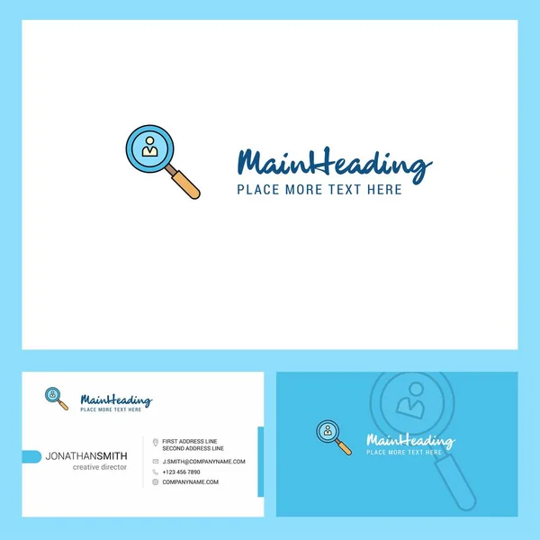 Rechercher Avatar Logo Design Avec Tagline Modèle Carte Busienss Avant — Image vectorielle