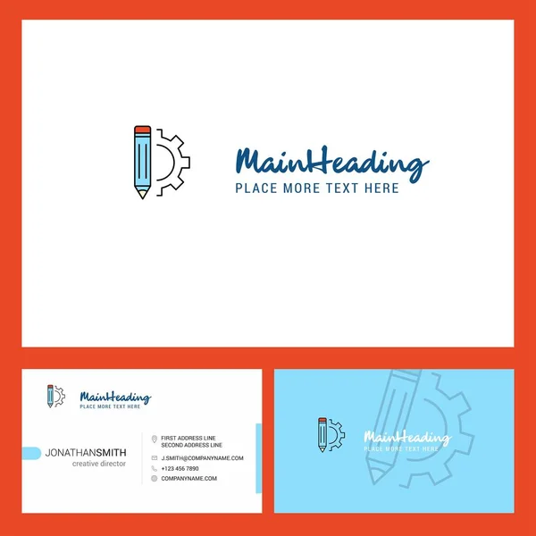 Дизайн Логотипу Шаблоном Tagline Front Back Business Card Векторний Креативний — стоковий вектор