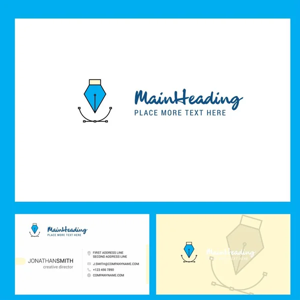 Vektorlogodesign Med Tagline Front Back Busienss Card Template Vektorkreativ Utforming – stockvektor