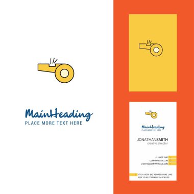 Yaratıcı Logo ve kartvizit ıslık çal. dikey tasarlamak vektör